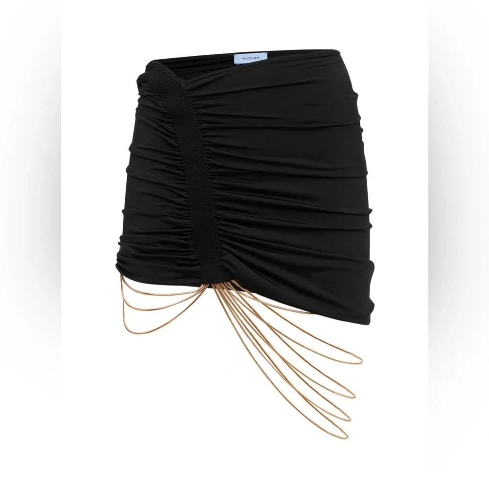 Mugler Chain Detail Ruched Skirt - Picture 2 of 11